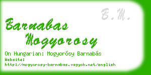 barnabas mogyorosy business card